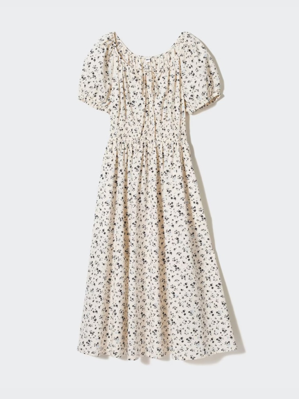 Uniqlo Volume Sleeve Floral Dress